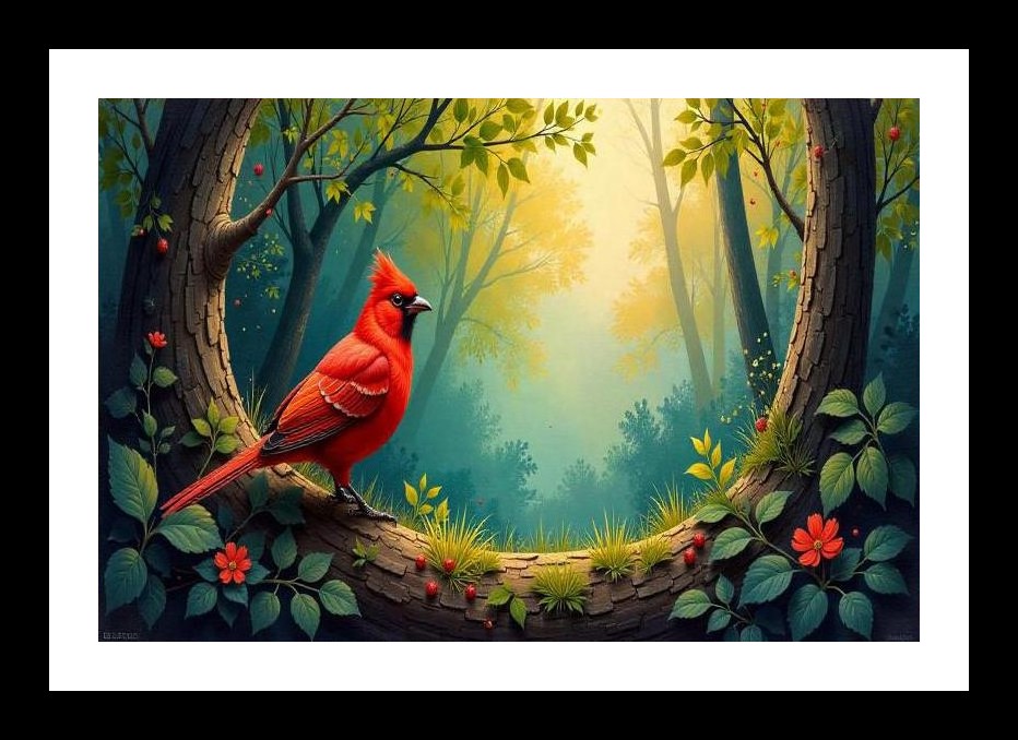 Golden Pheasant in Misty Jungle Portrait Photo Frame With Photo, Wall Hanging Art, Wall Decor, Home Decor, Picture Frame | Size: 8 x 12 inches