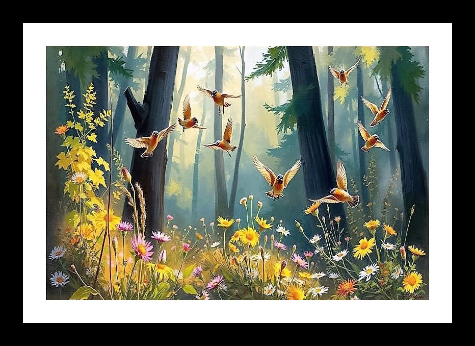 Emerald Canopy: Forest Majesty Canvas. Wall Art, Interior Accents, Framing Solutions, Residential/Commercial Decor, Premium Gifts | Size: 8 x 12 inches