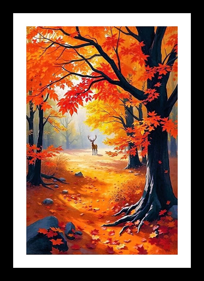 Crimson Canopy: Jungle Portrait Photo Frame With Photo, Wall Hanging Art, Wall Decor, Home Decor, Picture Frame | Size: 8 x 12 inches